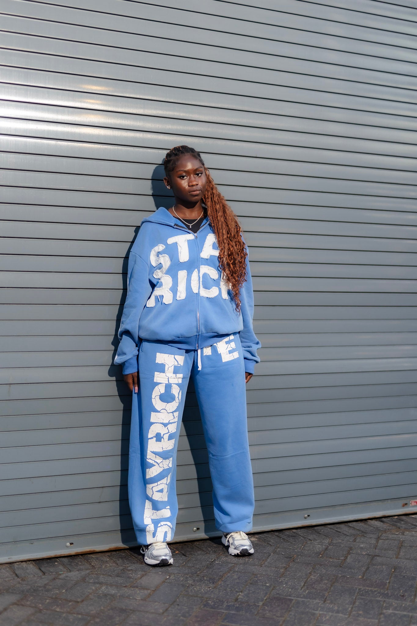 Stay Rich Hoodie Blue